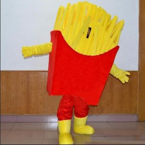 Halloween pommes frites mascot kostym toppkvalitet vuxen storlek tecknad stekt potatis jul karneval fest kostymer gratis frakt