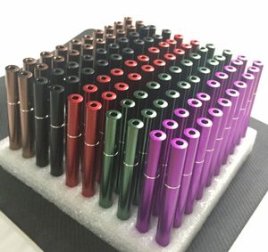 Pipa in metallo a forma di sigaretta colorata Hitters Pipistrello Mano Tabacco da fumo Sigaro Tubi per erbe Filtro Portatubo Strumenti 78mm Lunghezza Snuff Snorter