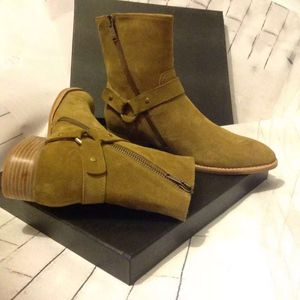 Ny lista Fashion Matte Leather Boots Factory Outlet s l p High-end Personliga Äkta Läder Mäns Stövlar