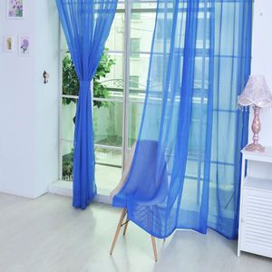 Cortina Pure Color Tulle porta janela Painel Cortina Drape Sheer lenço Valances Modern Quarto Sala Cortinas Cortinas