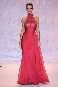 2020 Новых вечерние платьев сложите фольгу сканирования жемчужной партии водолазки платья без рукавов улавливают сломанные бусины красного шифона платье Vestidos De