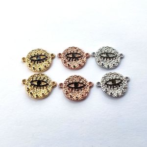 New design Eye eyelash Pave Micro Cubic Zirconia Connector Beads DIY Jewelry For Bracelet CT458
