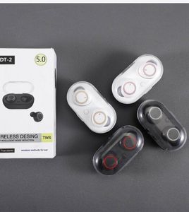DT-2 Tws auricolare Bluetooth 5.0 cuffia 3D stereo senza fili auricolare con doppio microfono BT 5.0 In-auricolare Handfree Sport Buds