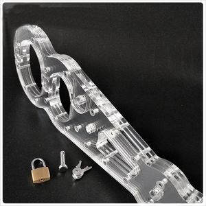 2022 Бондаж BDSM роскошные анодированные анодированные алюминиевые рулоны сдержанного рукавика Cangue Rentracing Igling Forlory с Lock SM Sex Toy