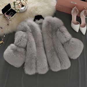 Plus Size Women Winter Faux Coats Fluffy Zipper Waistcoat Warm Gilet Short Shaggy Fur Cardigan Ytterkläder Slim Jacka Coat