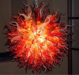 100% Mouth Blown CE UL Borosilicate Murano Glass Dale Chihuly Art Splendid Round Shaped Ceiling Crystal Chandelier