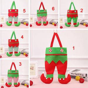 New Christmas Ornaments Christmas Red Wine Bottle Bag Gift Candy Bag Elf Gift Bag Christmas Gift opp box 20pcs