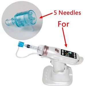 5 agulhas Cartucho de Pressão Negativa para EZ Vácuo Mesmoterapia Meso Gun Sistema Microneedle Injeção de Água Whitening