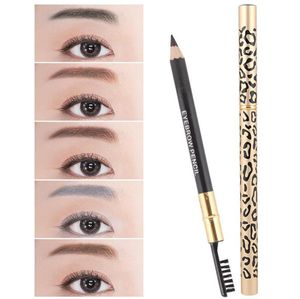 Make-up Augen Leopard Professionelle Make-up Augenbrauenstift Pinsel Schwarz/Braun Augenbrauen Enhancer geben Schiff 24 Stück frei