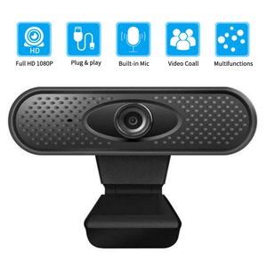 Full HD 1080P Webcam USB Pc Computer Camera with Microphone Driver-free Video for Online Teaching Live Broadcast