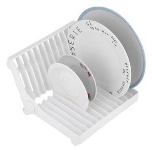 Foldable Dish Plate Drying Rack Organizer Drainer Cutlery Sink Sponge Holder Plastic Kitchen Storage