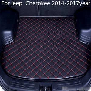 For jeep Cherokee 2014-2017year s Car Anti-skid Trunk Mat Waterproof Leather Carpet Car Trunk Mat Flat Pad