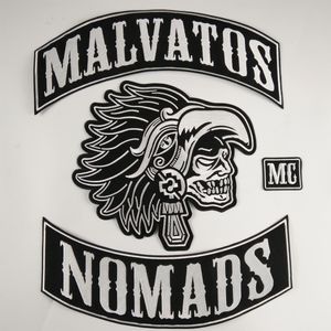새로운 도착 MC Malvatos Nomads 수 놓은 패치 대형 아이언 의류 바이커 자켓 조끼에 대 한 사용자 정의에
