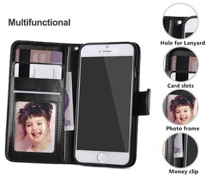 PU кожаный классический многофункциональный магнитный съемный бумажник флип сотовый телефон задняя крышка корпуса для Iphone 11 XR X XS MAX