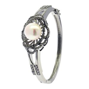 Il braccialetto di perle creativo per gioielli di perle da donna con staffa vuota Il braccialetto di diamanti micro-incastonato fai-da-te può essere aperto e chiuso