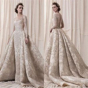 2020 New Luxury Crystal Beaded Lomg Sleevee Wedding Dresses Vintage Plus Size Saudi Arabic Dubai Bridal Gown