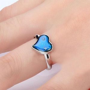 Atacado- anel aberta temperatura ajustável mudando cor anel ring anel moda jóias para mulheres crianças