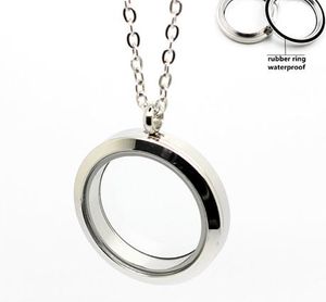 20mm mm mm mm twist off silver waterproof locket stainless steel plain floating memory locket pendant with necklace