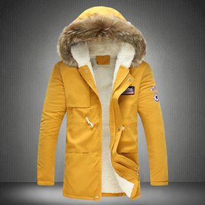 2017 новые зимние пальто Parkas куртка мужчины с капюшоном толстым теплым меховым воротником воротник плюс размер M-3XL 4XL 5XL