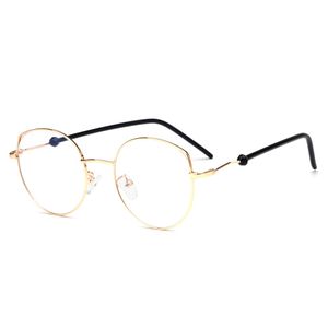 Partihandel - Enkel mångsidig Anti-Blue Light Eyeglass Frame Partihandel Fashion Flat Cat Ears Myopia Solglasögon Ram