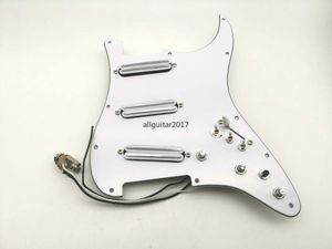 Guitar Pickups Wiring Assembly White SSS Humbucker Electric Guitar Coil Split Pickups 20 different sounds