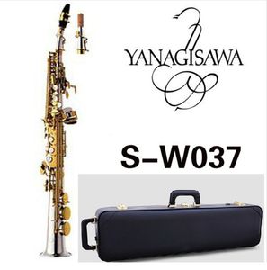 New Arrival YANAGISAWA S-W037 Soprano BSaxophone Brass Silver Plated Gold Key B Flat Sax With Mouthpiece Case Free Shipping