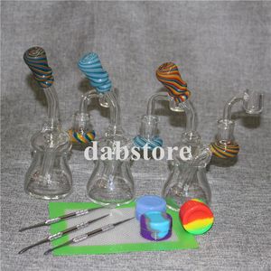 Mini Cam Bong Dab Rig Quartz Banger Balmumu Bongs Heady Borular Petrol Teçhizatları Cam Boru Cam Sigara Aksesuarları Hookahlar