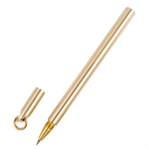 0.5mm estilo Longo e curto caneta de assinatura de Bronze puro Cobre Canetas Esferográficas Caneta Esferográfica Para O Estudante de Escritório Coletar presente de Casamento