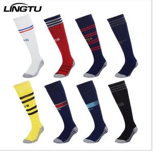 Новые мужские футбольные носки взрослые детские футбольные носки летние тренировочные длинные трубки полиэстер хлопок спортивные носки
