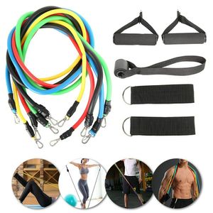 11st / set Pull Rope Fitness övningar Motståndsband Latexrör Yoga Body Training Workout Elastic Resistance Bands CCA12074 30sets