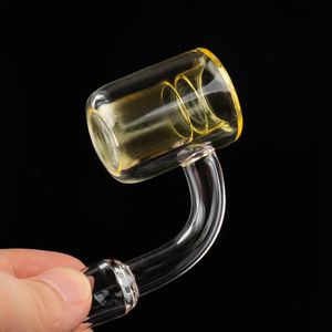 물 담뱃대 열 벤터 DAB 네일 노란색 이중 벽 양동이 10mm 14mm 18mm 남성 여성 명확한 조인트 흡연 액세서리