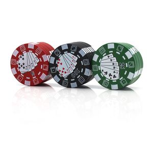 The latest 40X26mm new poker chip style cigarette smoking machine is sent randomly. Three-layer manual plastic grinder