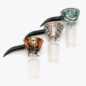 Toptan Cam Kaseler Hookahs14mm 18mm Erkek Kolu Ile Renkli Sigara Bong Parça Su Bongs Yağ Dab Rigs