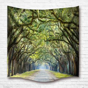 Oak Avenue 3D Digital Printing Home Wall Hanging Nature Art Fabric Tapestry for Dorm Bedroom Living Room Decorations