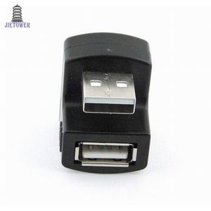 300pcs/lot 90 degree USB 2.0 A male to female angled adapter USB 2.0 Connector for laptop PC Computer Black