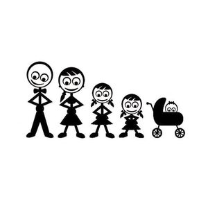 Wholesale family stickers cars for sale - Group buy The Family Friendly Personalized Custom Car Stickers Reflective Waterproof Vinyl Decals Black SilverCA