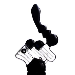 Occhiali bruciatore a nafta Pipa ad acqua bong in vetro spesso mini pipe ad acqua Piccoli dab rig accessori per fumatori Blu Nero