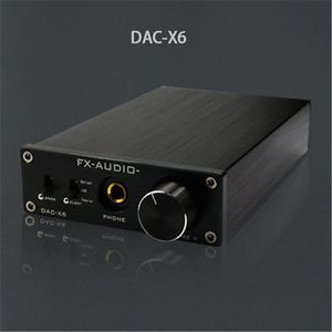 Freeshipping FX-Audio Feixiang DAC-X6 Feber HiFi AMP USB Fiber Coaxial Digital Audio Decoder DAC 24bit / 192 Förstärkare med 12V strömförsörjning