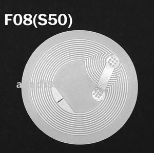 25mm blank NFC-klistermärke 1K F08 klistermärken 13.56MHz ISO14443A RFID-etikett Smart KeyTag-kort för NFC-läsare 1000PCS