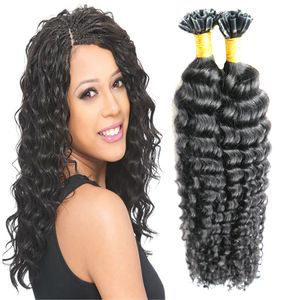 Wholesale italian remy hair extensions for sale - Group buy Virgin Malaysian Deep Wave g Strands Remy Hair Pre Bonded Keratin Hair Extension On the Kerati Italian keratin Nails U TIP Hair Extensions