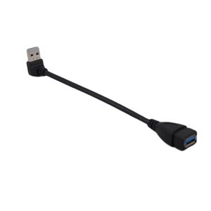 Cabo de Extensão USB 3.0 Um Cabo Adaptador Macho para Fêmea Extensor de Extensão de Ângulo Transmissão Rápida Esquerda/Direita/Cima/Baixo