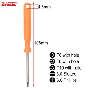 3 * 108mm Onarım Aracı Takımı Hassas Manyetik Vida Sürücü Torx T6 T8 T10 Tornavida Xbox360 Cep Telefonu için