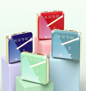 Wyświetlacz LED ładowalny 10000 MAH Portable Mini Power Bank Mirror Screen Bank dla iPhone 11 Pro Charger telefonu komórkowego