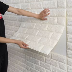 70 * 77cm DIY Espuma de parede adesivos autoadesivos painéis de quarto decoração de casa em relevo tijolo 3D