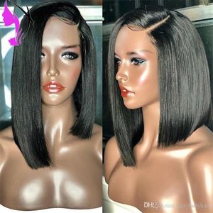 Sidodel Kort Straight Hair Wig Svart Brun Vit Blondin 12 