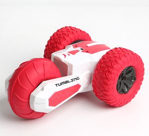 2.4g Oglądaj zdalnego sterowania Stunt Car Toy, programowalny, podwójny dysk, 360 ° Flip Rotation, Kolor światła, Xmas Kid Birthday Boy Prezent, 2-2