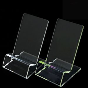 Universal geral transparente transparente montagem plástica suporte de exibição mostrado para telefone celular