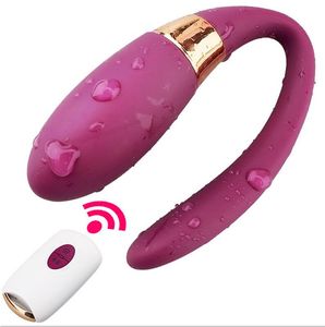 Dual Vibrierender U-Typ G-Punkt Tragbarer Paarvibrator Drahtlose Fernbedienung Klitorisstimulator USB-Aufladung Sexy Spielzeug