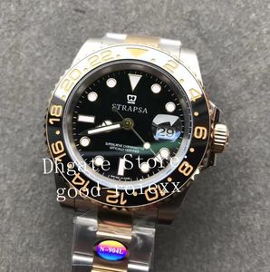 Wasserfeste Uhren für Männer 904l Stahl automatisch Cal.3186 n Uhr Real eingewickelt 18K Gold niemals verblassen Keramik -Lünette Männer GMT 116713 Noobf Armbanduhr