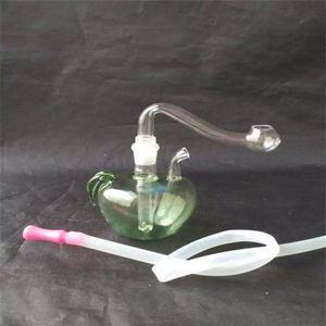 Color small apple hoses glass bongs accessories Glass Smoking Pipes colorful mini multi-colors Hand Pipes Best Spoon glas